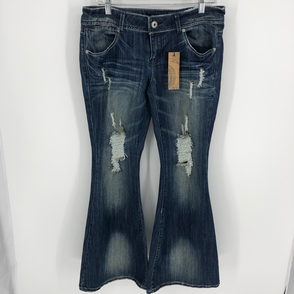 Blue Asphalt super bell destroyed jeans